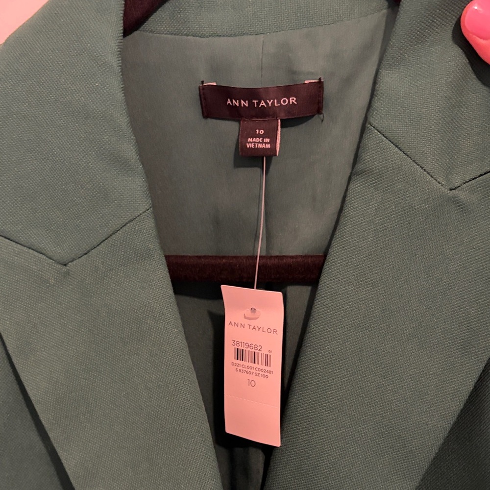 Ann Taylor Teal Double-Breasted Blazer - Picture 5 of 5